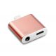 Adaptateur Lightning audio et charge Rose Gold