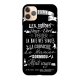 Coque iPhone 11 Pro Silicone Liquide Douce noir Quartiers de Marseille blanc La Coque Francaise.