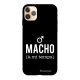 Coque iPhone 11 Pro Silicone Liquide Douce noir Macho a mi temps blanc La Coque Francaise.