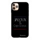 Coque iPhone 11 Pro Silicone Liquide Douce noir Jaloux et capricieux blanc La Coque Francaise.