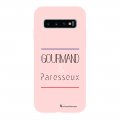 Coque Samsung Galaxy S10 Silicone Liquide Douce rose pâle Gourmand et paresseux La Coque Francaise.