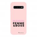 Coque Samsung Galaxy S10 Silicone Liquide Douce rose pâle Femme Boss La Coque Francaise.
