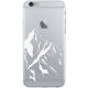 Coque semi-rigide transparente motif montagne pour iPhone 6/6S