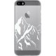 Coque semi-rigide transparente motif montagne pour iPhone 5/5S/SE