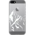Coque semi-rigide transparente motif montagne pour iPhone 5/5S/SE