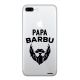 Coque rigide transparent Papa Barbu pour iPhone 7 Plus