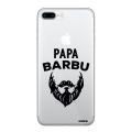 Coque iPhone 7 Plus / 8 Plus rigide transparente Papa Barbu Dessin Evetane
