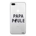 Coque iPhone 7 Plus / 8 Plus rigide transparente Papa poule Dessin Evetane
