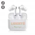 Ecouteurs intra-auriculaires Bluetooth Blanc blanc Liberté rose et vert Ecriture Tendance et Design La Coque Francaise.