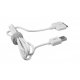 Cable USB XQISIT charge et synchronisation Blanc iPhone iPod iPad