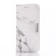 Etui à rabat effet Marbre Blanc avec emplacements CB pour iPhone 7