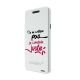 Etui folio blanc  Je Constate Juste pour Wiko Rainbow 4G