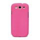 Coque Igum rose Muvit toucher gomme pour Samsung i9300 Galaxy SIII.