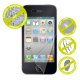 Lot de 2 films un anti bacterien mat anti traces de doigt et un brillant iphone 4 et 4S